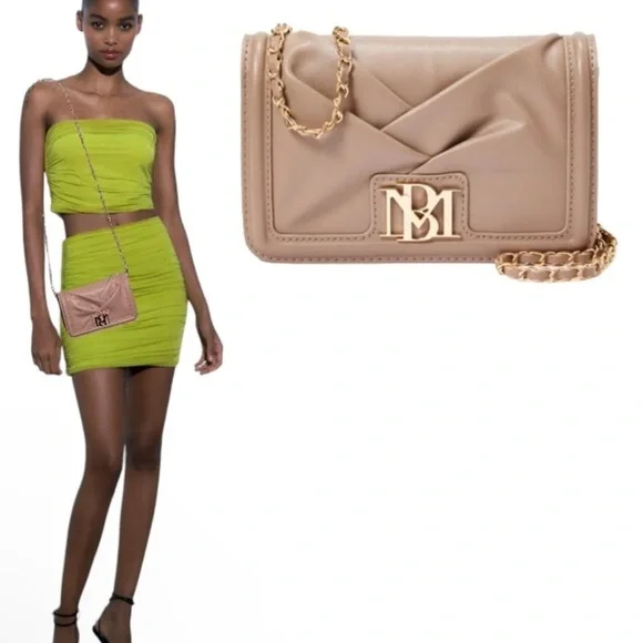 Badgley Mischk Pleated Crossbody - Blush Pink NWT - Picture 8 of 9